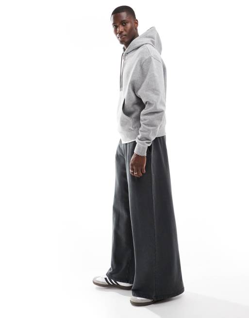 ASOS DESIGN essential boxy oversized hoodie in heather gray