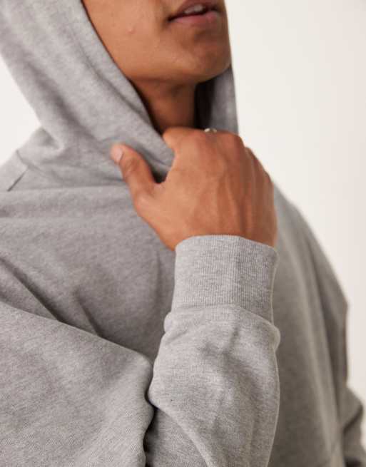 ASOS DESIGN essential boxy oversized hoodie in heather gray