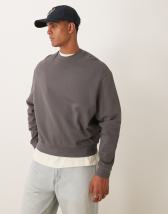 ASOS DESIGN oversized scuba quarter zip in black | ASOS