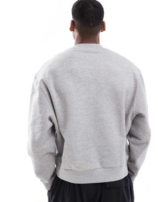 ASOS DESIGN essential boxy oversized sweatshirt in heather