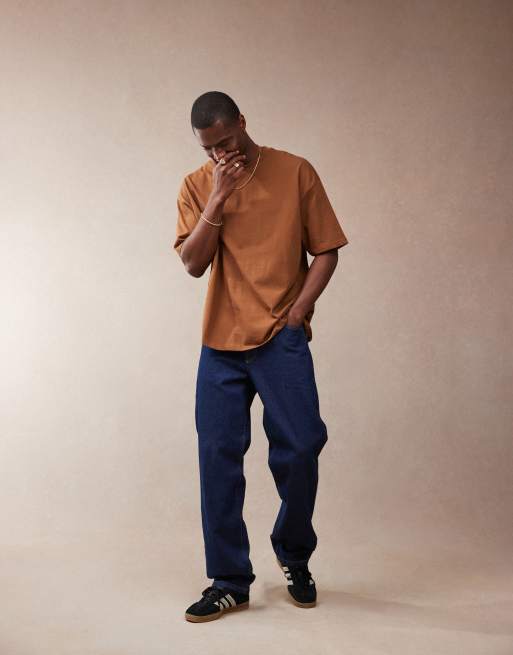 ASOS DESIGN – Essential – Brązowy T-shirt oversize