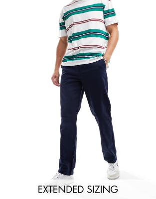 ASOS DESIGN straight essential chinos in navy  - ASOS Price Checker