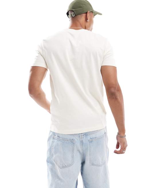 ASOS DESIGN - Essential - Cremehvid T-shirt med rund hals