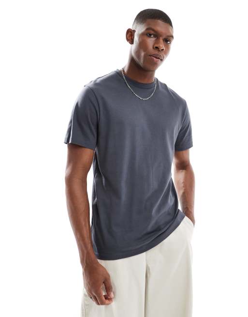 ASOS DESIGN essential crew neck t-shirt in charcoal