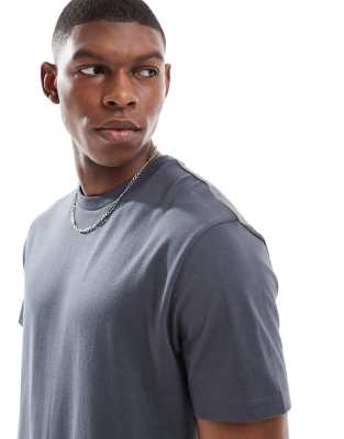 Asos Design Essential Crew Neck T-shirt In Gray