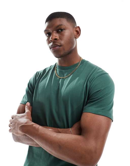 ASOS DESIGN essential crew neck t-shirt in green
