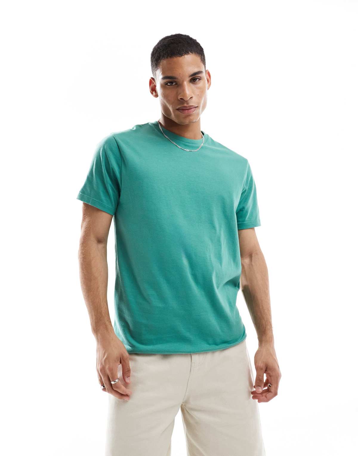 ASOS DESIGN essential crew neck t-shirt in green