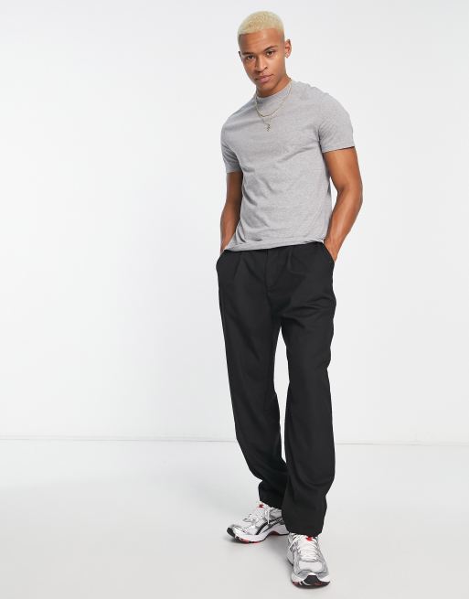 ASOS DESIGN essential crew neck t-shirt in grey marl, 3 of 4