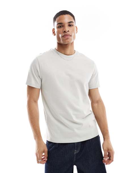 ASOS DESIGN essential crew neck t-shirt in grey - view 1