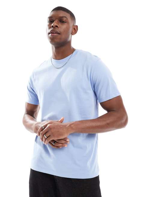 ASOS DESIGN essential crew neck t-shirt in light blue