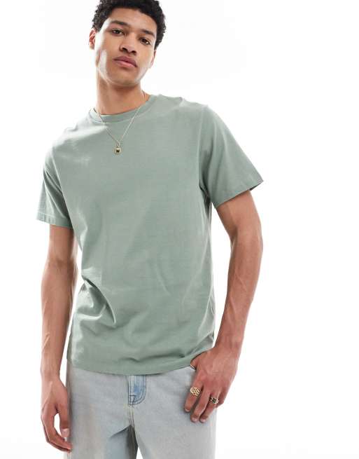 ASOS DESIGN essential crew neck t-shirt in light green
