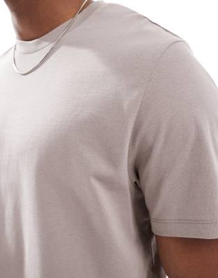 Asos Design Essential Crew Neck T-shirt In Neutral