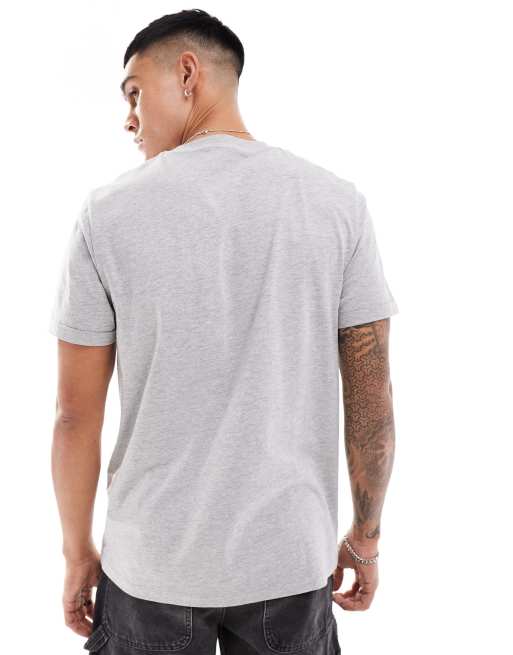 ASOS DESIGN essential crew neck t-shirt with roll sleeve in light grey, 2 of 4