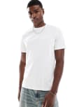 [ASOS DESIGN] ASOS DESIGN essential crew neck t-shirt with roll sleeve in white M WHITE