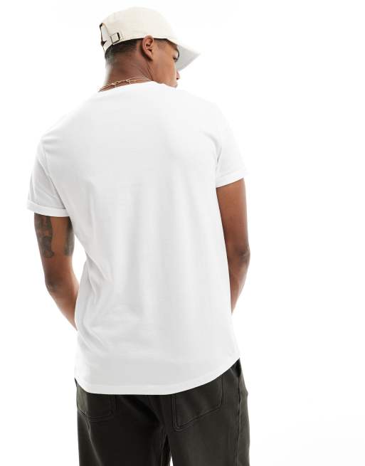 ASOS DESIGN essential crew neck t-shirt with roll sleeve in white, 3 of 4