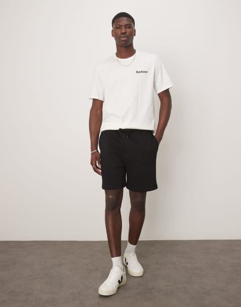 ASOS DESIGN – Essential – Dopasowane czarne szorty średniej długości - view 1