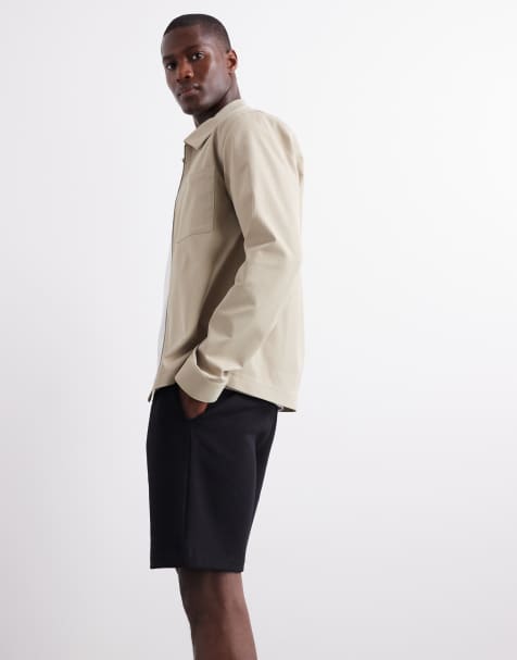ASOS DESIGN – Essential – Dopasowane czarne szorty średniej długości - view 1