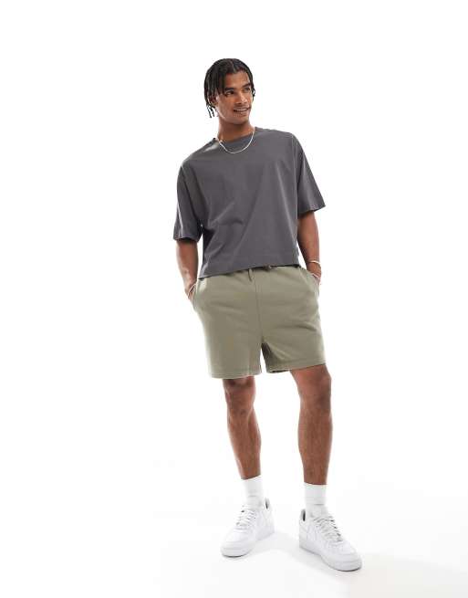 ASOS DESIGN – Essential – Dopasowane zielone szorty