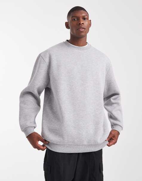 ASOS DESIGN – Essential – Długa bluza w szarym melanżowym kolorze - view 1