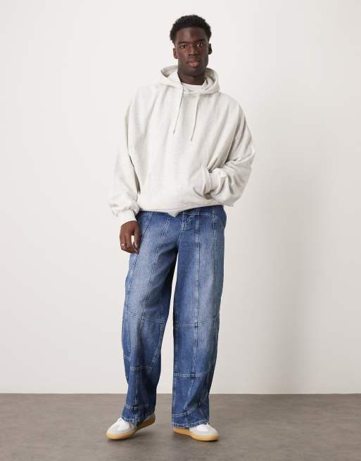 ASOS DESIGN essential extreme oversized hoodie in heather gray