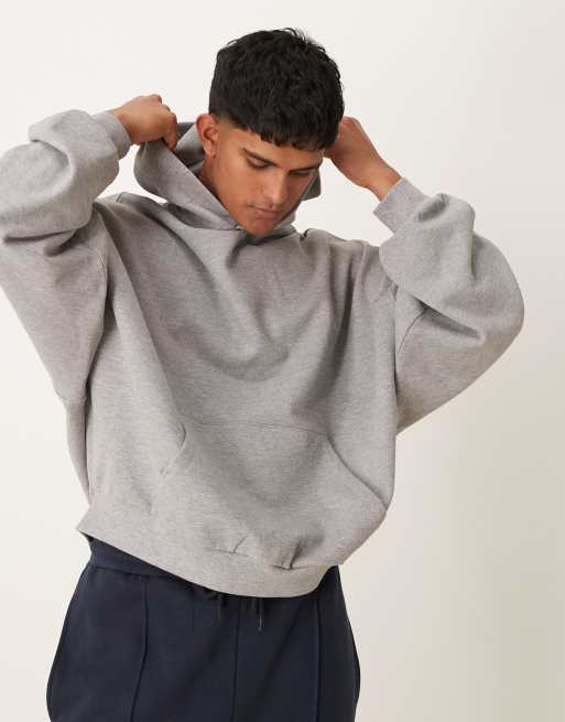 ASOS DESIGN essential extreme oversized hoodie in heather gray