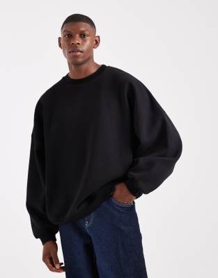 Asos Design Essential Extreme Oversized Sweatshirt In Black