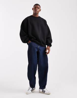 Asos Design Essential Extreme Oversized Sweatshirt In Black