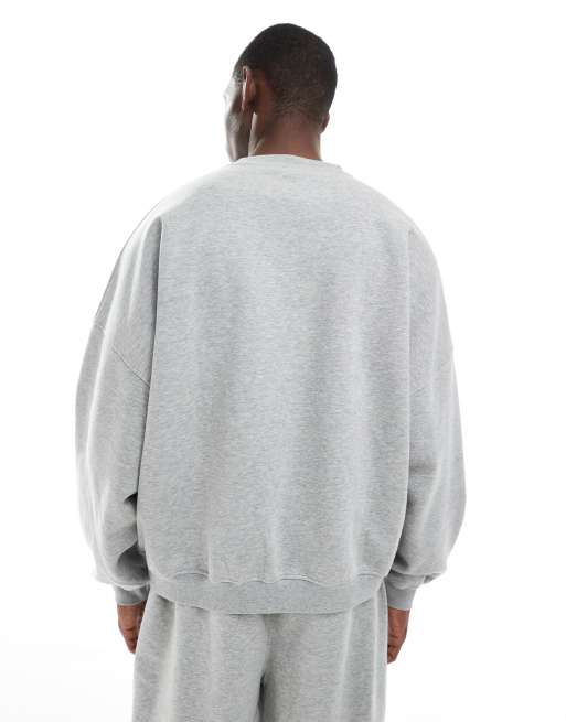 ASOS DESIGN essential extreme oversized sweatshirt in gray heather