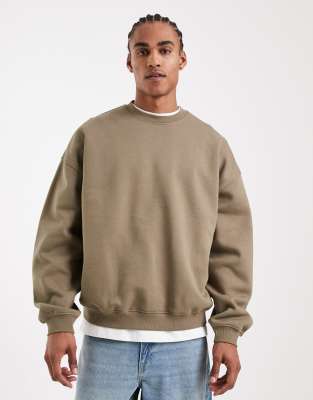 Asos Design Essential Extreme Oversized Sweatshirt In Green