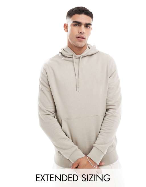 ASOS DESIGN - Essential - Felpa beige con cappuccio