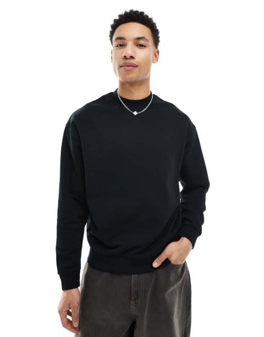 ASOS DESIGN - Essential - Felpa oversize nera