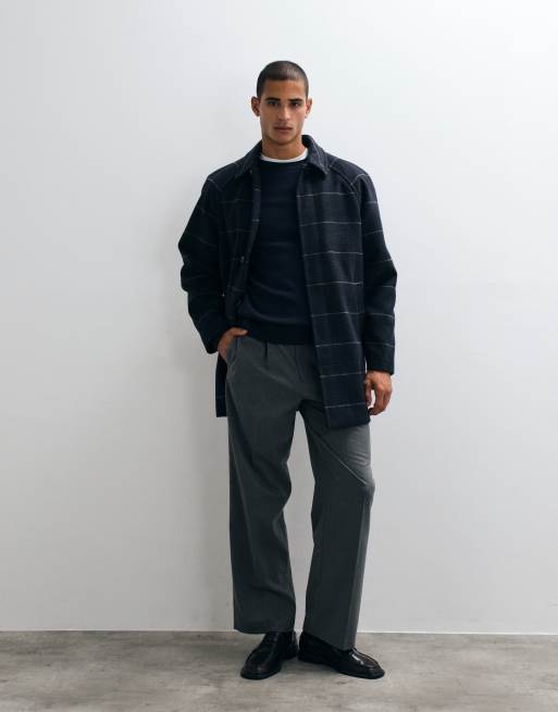 ASOS DESIGN essential fijngebreide lichte trui met ronde hals in navy, 4 van 5