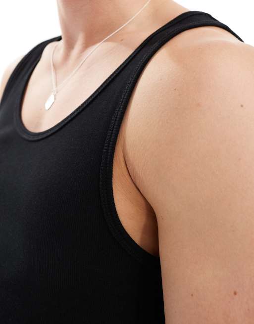 ASOS DESIGN – Essential – Flerfärgade, ribbade linnen i muscle fit, 5-pack   , 3 av 4