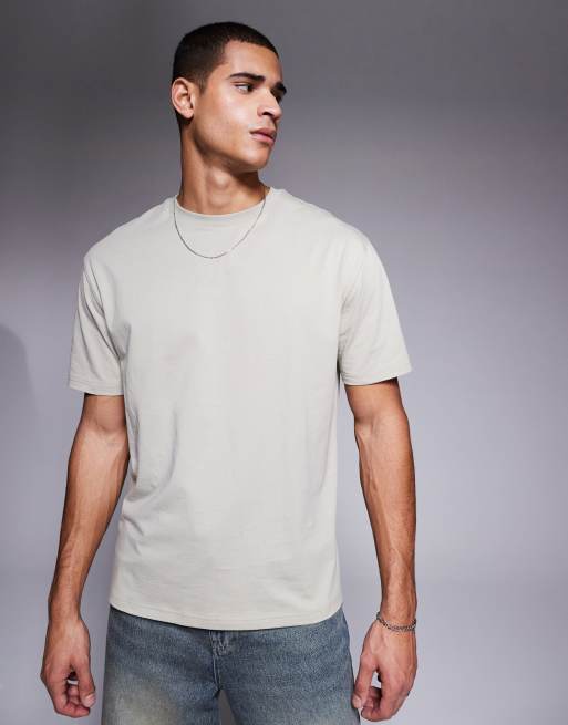 ASOS DESIGN - Essential - Grå t-shirt med afslappet pasform