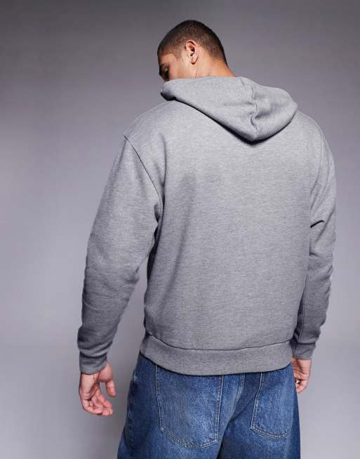 ASOS DESIGN – Essential – Gråmelerad huvtröja, 3 av 4