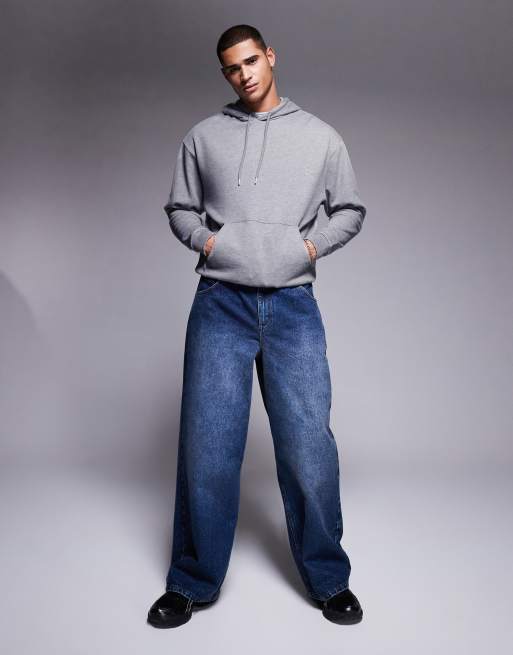 ASOS DESIGN – Essential – Gråmelerad huvtröja, 4 av 4