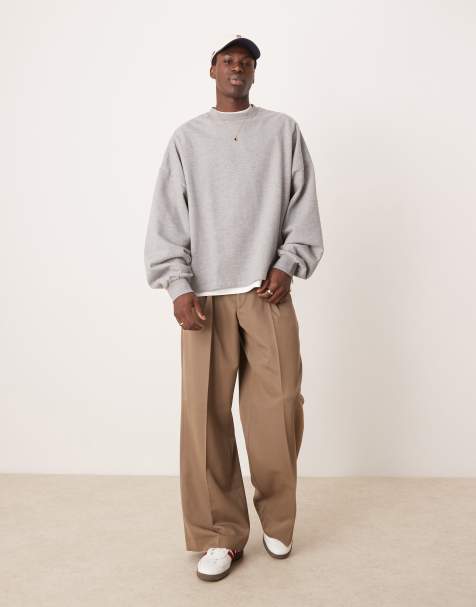 ASOS DESIGN – Essential – Gråmelerad sweatshirt i extra oversize - view 1