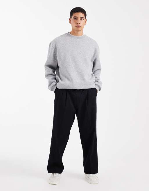 ASOS DESIGN – Essential – Gråmelerad sweatshirt i lång modell, 2 av 5
