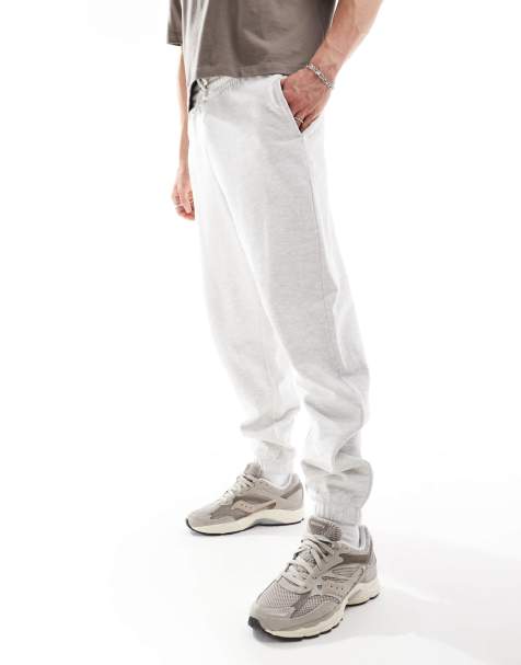 ASOS DESIGN – Essential – Gråmelerade mjukisbyxor i oversize - view 1