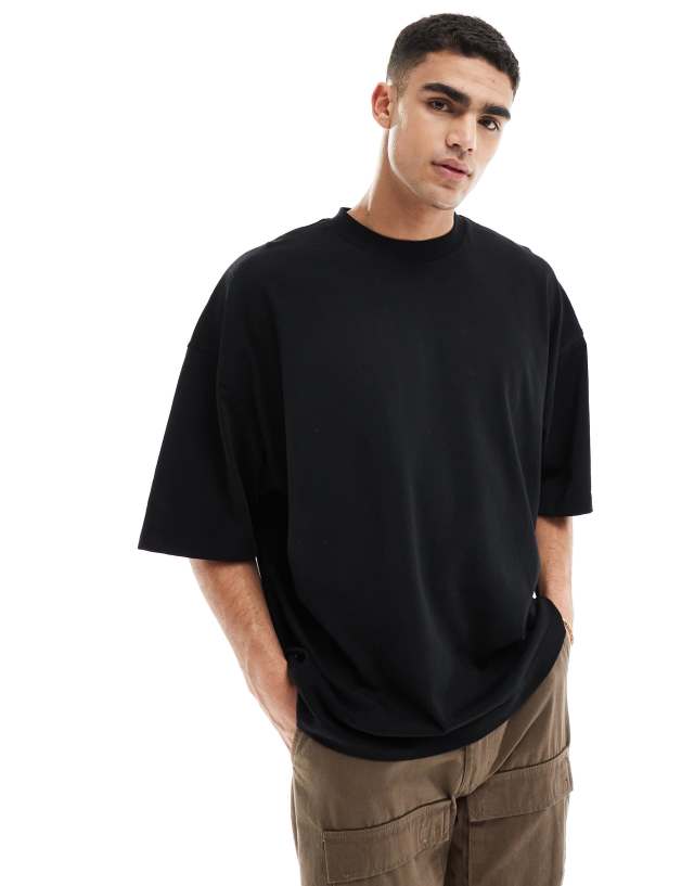 ASOS DESIGN - essential heavyweight extreme oversized t-shirt 240gsm in black