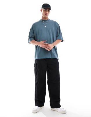 Asos Design Essential Heavyweight Extreme Oversized T-shirt 240gsm In Gray
