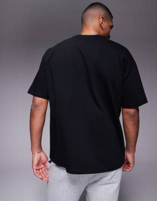 Asos Design Essential Heavyweight Oversized T-shirt 240gsm In Black
