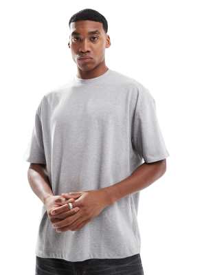 Asos Design Essential Heavyweight Oversized T-shirt In Gray