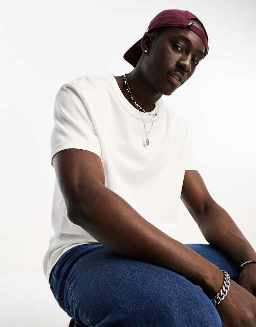 ASOS DESIGN essential heavyweight relaxed t-shirt 240gsm in white