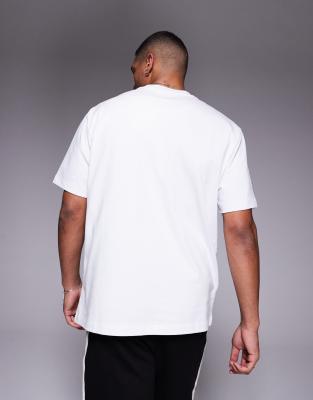 Asos Design Heavyweight Relaxed Crew Neck T-shirt With Raw Hem In Multi