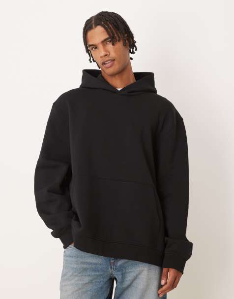 ASOS DESIGN essential hoodie in black - BLACK - view 1