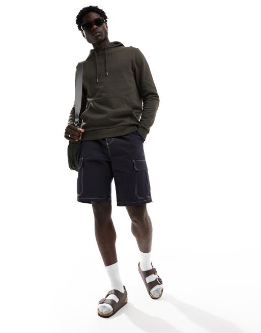 ASOS DESIGN essential hoodie in black olive | ASOS
