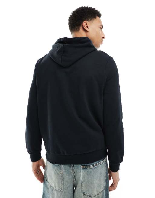 Asos black hoodie mens best sale