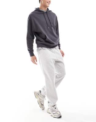 ASOS DESIGN essential hoodie in charcoal