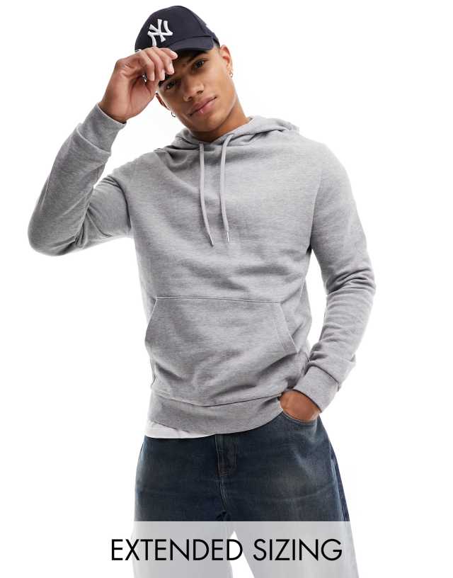 ASOS DESIGN - essential hoodie in grey marl